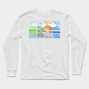 Four Seasons Watercolor Long Sleeve T-Shirt